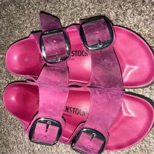 Birkenstock Fuchsia Double-Buckle Sandals